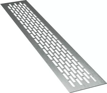 sossai 1 x Aluminium Lüftungsgitter 80 x 8cm in Ino x Belüftungsgitter Türgitter Stegblech Abluft