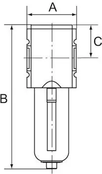 Riegler Aktivkohlefilter »FUTURA«, PC-Behälter u. Schutzkorb, BG 4, G 3/4