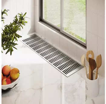 MS Beschläge Lüftungsgitter Silber eloxiert F1 150mm x 600mm Stegblech Heizungsdeckel Lüftung aus Aluminium