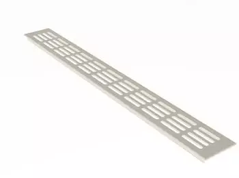 MS Beschläge Aluminium Lüftungsgitter 60mm x 400mm Stegblech Lüftung Heizungsdeckel Weiß ral 9010