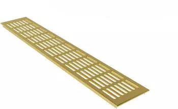 MS Beschläge Aluminium Lüftungsgitter Stegblech Heizungsdeckel 100mm x 200mm Gold eloxiert F3