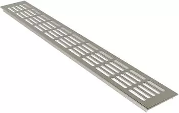MS Beschläge Aluminium Lüftungsgitter Stegblech Heizungsdeckel 80mm x 200mm Edelstahl eloxiert E6C31