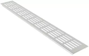 MS Beschläge Lüftungsgitter Silber eloxiert F1 80mm x 400mm Stegblech Heizungsdeckel Lüftung aus Aluminium