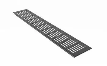 MS Beschläge pulverbeschichtetes Aluminium Lüftungsgitter Anthrazit RAL7016 Stegblech 100m breit Heizungsabdeckung Türgitter Belüftungsgitter (200mm)