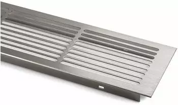 Sotech 2 Stück Lüftungsgitter Aluminium 500 x 86 mm Schlitzgitter Belüftung Edelstahloptik