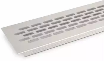Sotech 2 Stück Lüftungsgitter Lochblech 484 x 60 mm Silber EV1 Lochgitter Stegblech