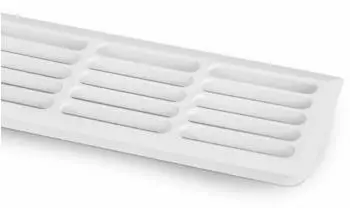 Sotech Lüftungsgitter Lochgitter 476 x 80 x 13 mm weiß Schlitzlochung von ®