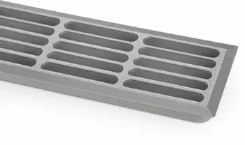 Sotech Abluftgitter Belüftungsgitter 476 x 80 x 13 mm Silber lackiert Schlitzlochung von ®