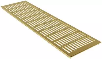 MS Beschläge Aluminium Lüftungsgitter Stegblech Heizungsdeckel 150mm x 200mm in F3 Gold eloxiert