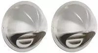 vidaXL L&uuml;ftungsgitter 2 pcs Silber 80 mm Edelstahl
