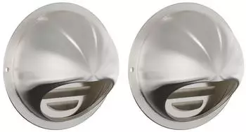 vidaXL L&uuml;ftungsgitter 2 pcs Silber 80 mm Edelstahl
