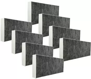 vhbw 8x Aktivkohlefilter kompatibel mit Bosch DBB97AM60, DFR067T51, DFR067A52, DFM064A50, DFL064A50 Dunstabzugshaube - 46 x 19,1 x 5 cm