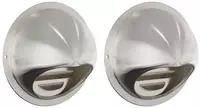 vidaXL L&uuml;ftungsgitter 2 pcs Silber 100 mm Edelstahl