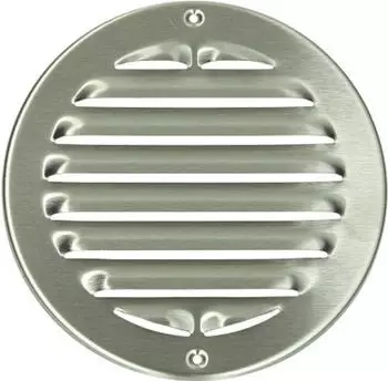 Upmann Wetterschutzgitter, rund Edelstahl geb&uuml;rstet, 150 mm