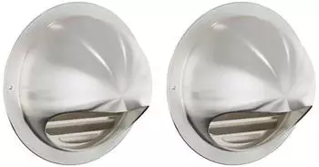 vidaXL L&uuml;ftungsgitter 2 pcs Silber 150 mm Edelstahl