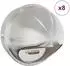vidaXL Lüftungsgitter 8 pcs Silber 200 mm Edelstahl