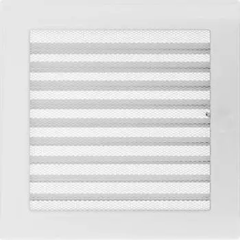 Kratki L&uuml;ftungsgitter 22x22cm wei&szlig; mit Jalousien (22BX)