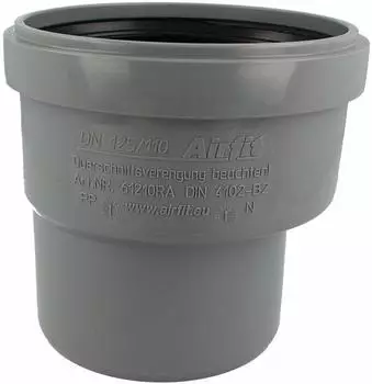 Airfit HT-Reduzieradapter/Muffe DN 125/110, exzentrisch, PP (61210RA)