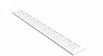 MS Beschl&auml;ge L&uuml;ftungsgitter Stegblech Aluminium wei&szlig; RAL9016 80mm x 1200mm (505-80-1200-9016-HAN)