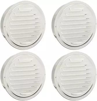 vidaXL Lüftungsgitter 150mm silber Edelstahl, 4 Stk. (42019374)