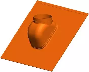 Atec-Anlagentechnik Schr&auml;gdachpfanne PolyTop DN 80/125 ziegelrot, 25&deg;-45&deg; (1561)