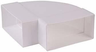 Air-Circle 93610 Rohrbogen 90 Grad waagerecht für Flachkanal zu Abluftsystem 100