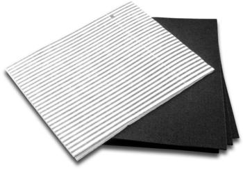vhbw Filter-Set (2-er Pack) Aktivkohlefilter Fett-Filter für Dunstabzugshaube; Mikrovlies
