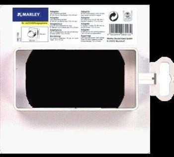 Marley Flachkanal 110 Adapter rundeckig Rohranschluss, Ø 100 mm weiß
