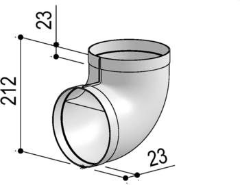Berbel 90° Bogen Rundrohr System 150 (6000314)