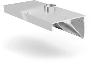 Hendi Wandabzugshaube Profi Line mit Edelstahlfilter 1200x700x450mm