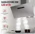 Levivo Kopffreie Dunstabzugshaube 60cm 420 m³ 200100001346