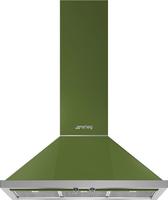 Smeg KPF9OG, Smeg KPF9OG Dekor-Wandhaube Olivfr&uuml;n 90 cm Portofino