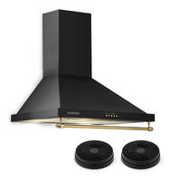 Klarstein Montblanc Dunstabzugshaube Umluftset 610m&sup3;/h 165W 2x1,5W schwarz...