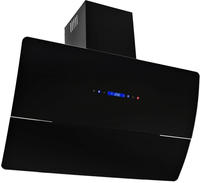 vidaXL Dunstabzugshaube Wandmontage Edelstahl 756 m&sup3;/h 90 cm Schwarz