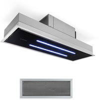 Klarstein High Line Deckenhaube - Einbau, 90 cm, 410 m3/h, Umluft und Abluft, 3