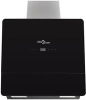 vidaXL Dunstabzugshaube Schwarz Hartglas mit Display 600 mm