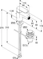 Kludi - Pure&style Bidet-einhandmischer, Einlochmontage, Chrom,