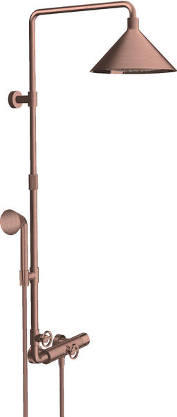 Axor Showerpipe mit Thermostat und Kopfbrause 240 2jet Brushed Red Gold (26020310)