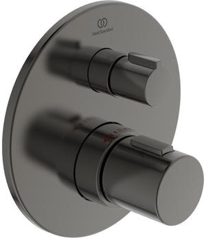 Ideal Standard CeraTherm T100 Badethermostat UP Bausatz 2 Rosetten Durchmesser 163mm magnetic grey (A5813A5)