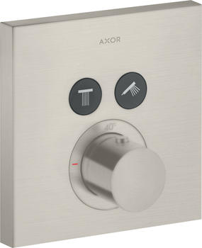 Axor ShowerSelect Square Thermostat Unterputz Stainless Steel Optic (36715800)
