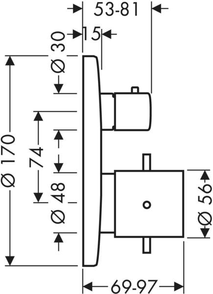 Allgemeine Daten & Eigenschaften Axor Starck Thermostat Unterputz brushed brass (10720950)