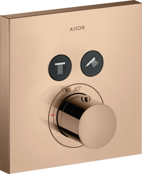 Axor ShowerSelect Square Thermostat Unterputz Polished Red Gold (36715300)