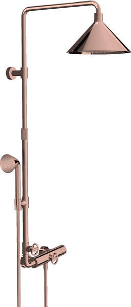 Axor Showers/Front Showerpipe mit Thermostat und Kopfbrause 240 2jet Polished Red Gold (26020300)