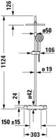 Duravit Shower System Duschsystem, Badarmaturen, TH4282008070, edelstahl...