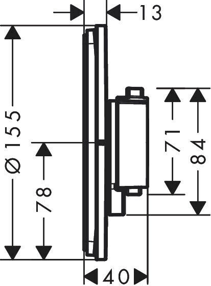 Eigenschaften & Ausstattung Hansgrohe ShowerSelect Comfort S Thermostat Unterputz brushed black chrome (15562340)