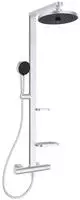 Ideal Standard Alu+ Duschsystem mit Ceratherm Brausethermostat, 2 Ablagen,