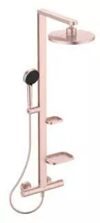 Ideal Standard Alu+ Duschsystem Aufputz rosé (BD583RO) – Ideal Standard Alu+ Duschsystem rosé – präzise Bedienung mit Thermostat