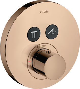 Axor ShowerSelect Thermostat Unterputz rund für 2 Verbraucher Polished Red Gold (36723300)