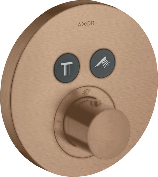 Axor ShowerSelect Thermostat Unterputz rund für 2 Verbraucher Brushed Red Gold (36723310)