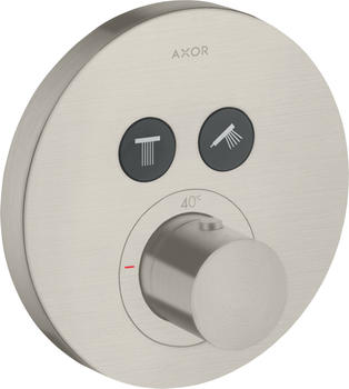 Axor ShowerSelect Thermostat Unterputz rund für 2 Verbraucher Stainless Steel Optic (36723800)
